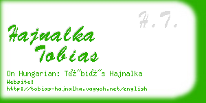 hajnalka tobias business card